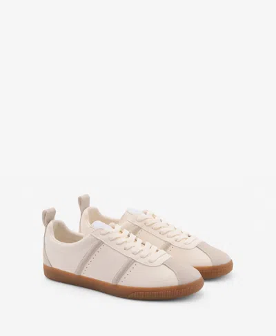 Mango Contrast Panel Sneakers White In Multi