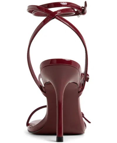 Aldo Women's Jamielynn Strappy Ankle-wrap High-heel Dress Sandals In Red