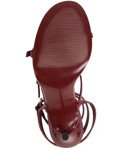 Aldo Women's Jamielynn Strappy Ankle-wrap High-heel Dress Sandals In Red