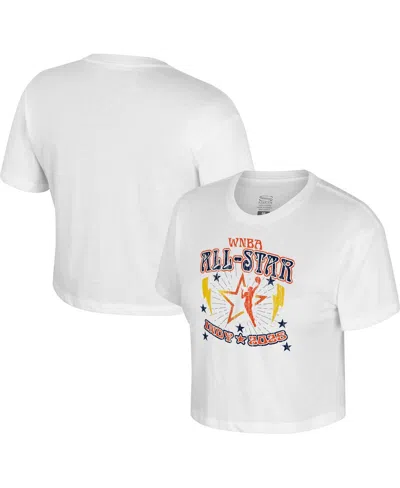 Stadium Essentials Women's White 2025 Wnba All-star Game The Road Cropped T-shirt In White
