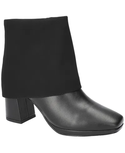 Easy Street Sutton Foldover Cuff Platform Bootie In Black