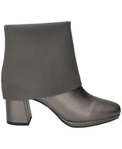 Easy Street Sutton Foldover Cuff Platform Bootie In Silver