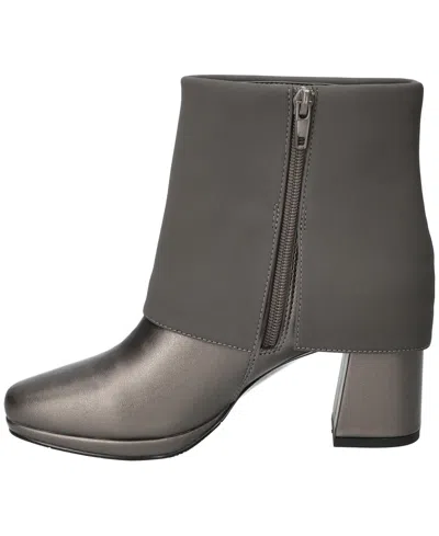 Easy Street Sutton Foldover Cuff Platform Bootie In Silver