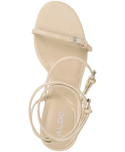 Aldo Women's Jamielynn Strappy Ankle-wrap High-heel Dress Sandals In White