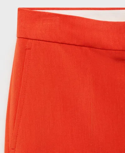 Mango Women's Straight Mid-rise Suit Pants In Red