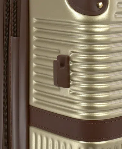 London Fog Brentwood Iv 20" Expandable Spinner Carry-on Hardside In Brown