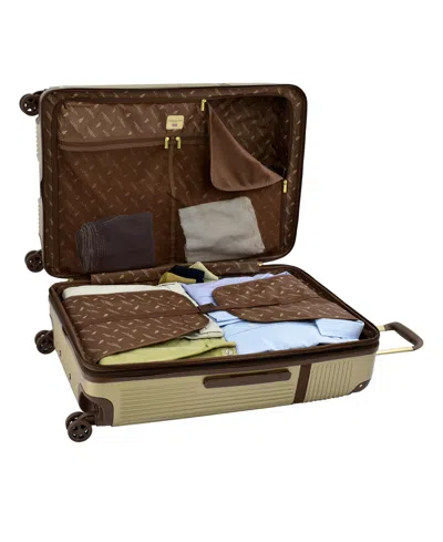 London Fog Brentwood Iv 20" Expandable Spinner Carry-on Hardside In Brown