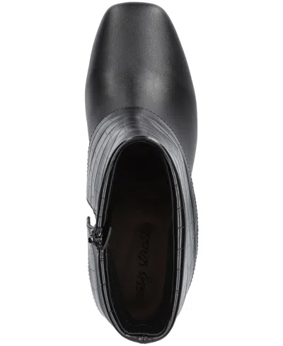Easy Street Women's Sutton Square Toe Ankle Boots In Black