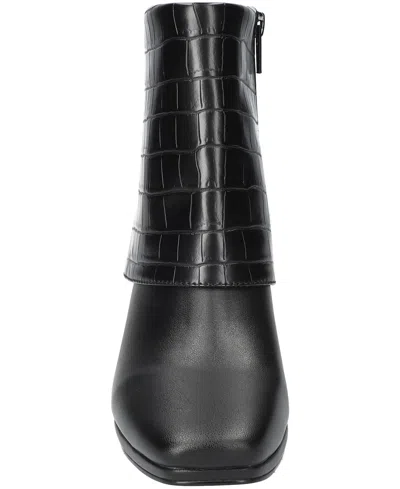 Easy Street Women's Sutton Square Toe Ankle Boots In Black