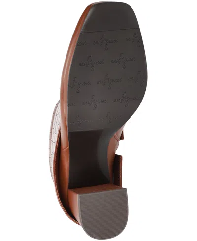 Easy Street Women's Sutton Square Toe Ankle Boots In Brown