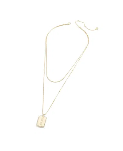 Wear By Erin Andrews X Bauble Bar New York Giants Gold Dog Tag Necklace In Gold