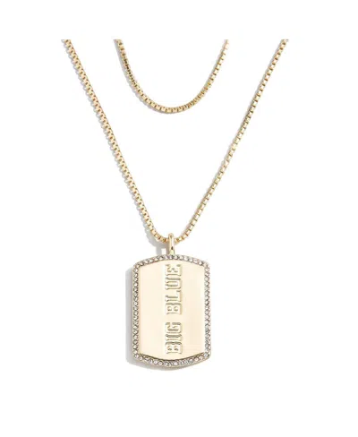 Wear By Erin Andrews X Bauble Bar New York Giants Gold Dog Tag Necklace In Gold