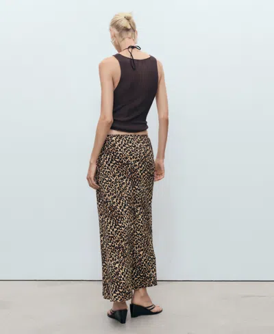 Mango Midaxi Skirt In Brown