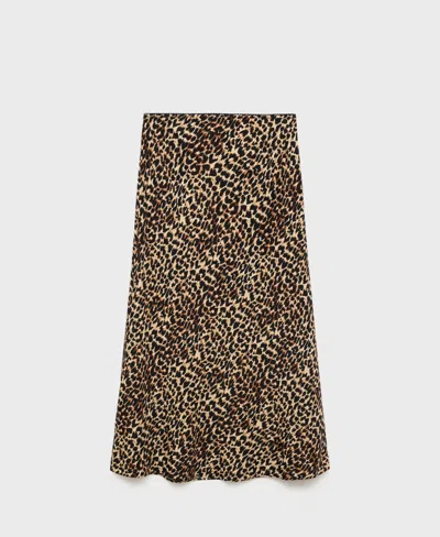 Mango Midaxi Skirt In Brown