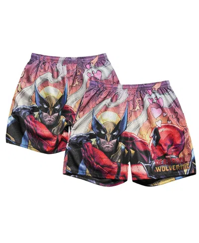 Chalk Line Men's Deadpool Wolverine Besties Retro Shorts In Red