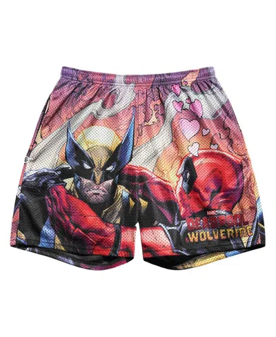 Chalk Line Men's Deadpool Wolverine Besties Retro Shorts In Red