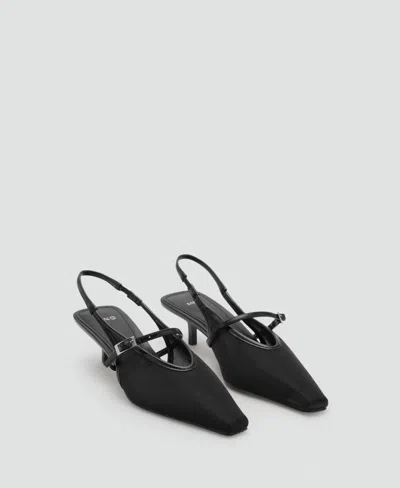 Mango Women's Heeled Mesh Shoes In Black