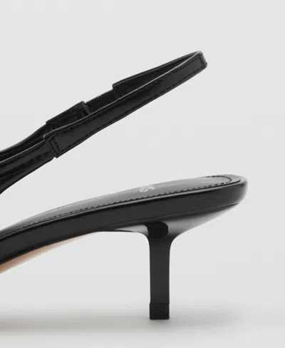 Mango Women's Heeled Mesh Shoes In Black