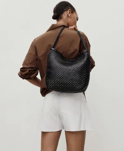 Mango Women's Frayed Hem And Pleats Denim Shorts In White