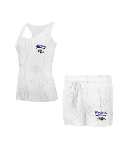 Concepts Sport Baltimore Ravens Quartz Hacci Knit Tank Top & Shorts Sleep Set In Multi