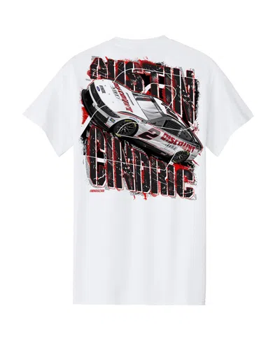 Team Penske Men's White Austin Cindric Discount Tire 2 Car T-shirt In White