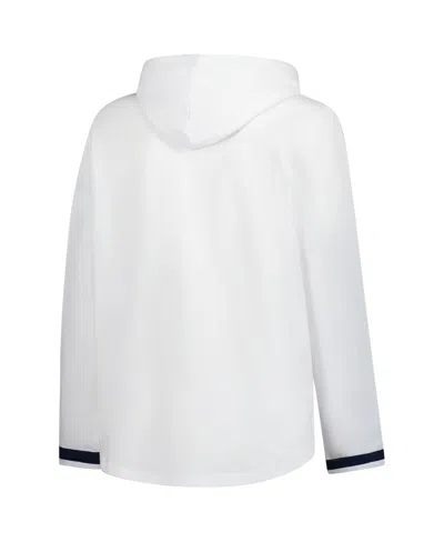 Fanatics Women's White Michigan Wolverines Plus Size Pullover Hoodie In White