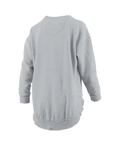 Pressbox Women'sâ Gray Uconn Huskies 2025 Wbb National Champions Melange Poncho Pullover Sweatshirt In Gray