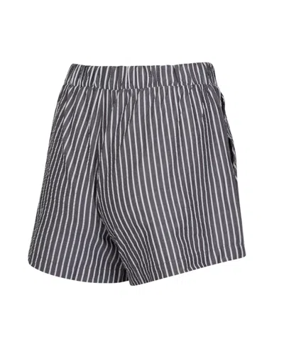 Concepts Sport Women's 2-pack Charcoal Detroit Lions Stripes And Solids Boxer Shorts Set In Blue