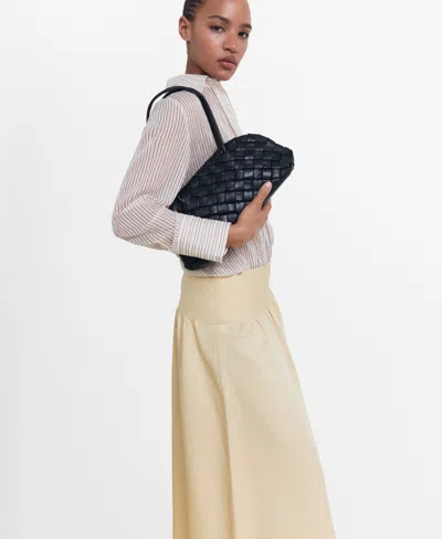 Mango Women's Frayed Ends Midi Skirt In Multi