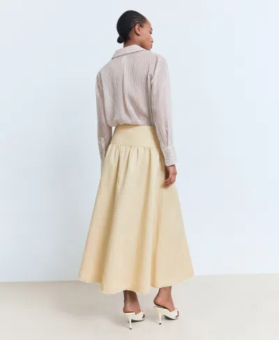 Mango Women's Frayed Ends Midi Skirt In Multi