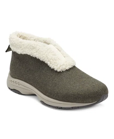 Easy Spirit Women's Treepose Cozy Slipper Booties In Gray