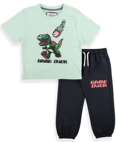 Sovereign Code Toddler And Little Boys 2-piece Graphic T-shirt And Joggers Set In Blue