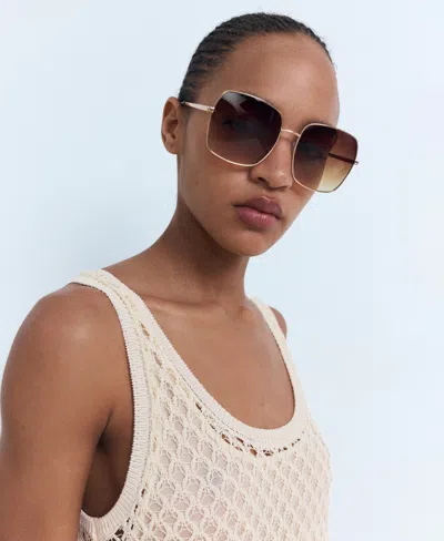 Mango Crochet Top With Straps Ecru In White