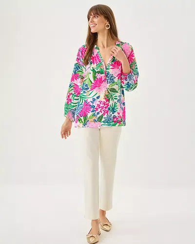 Lilly Pulitzer Elsa Silk Top In Pink