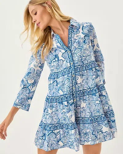 Lilly Pulitzer Angie Shirtdress In Blue