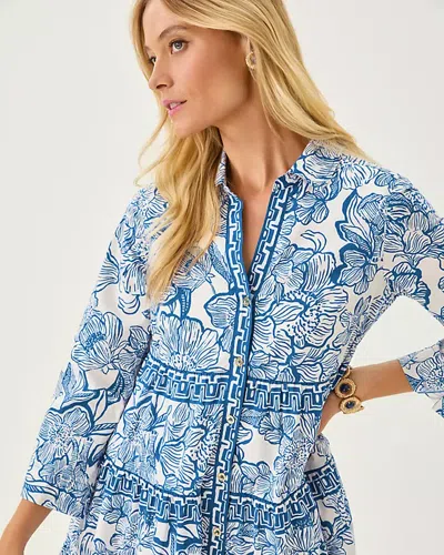Lilly Pulitzer Angie Shirtdress In Blue