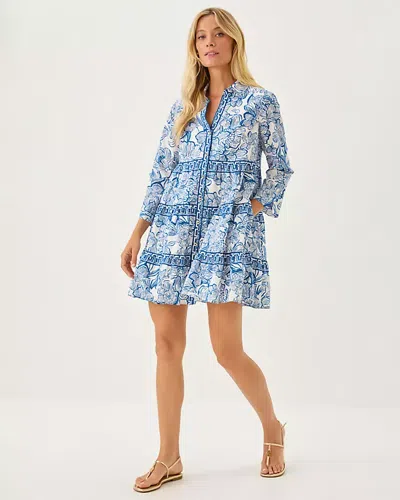 Lilly Pulitzer Angie Shirtdress In Blue
