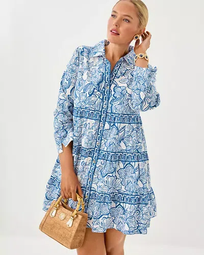 Lilly Pulitzer Angie Shirtdress In Blue