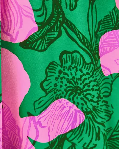 Lilly Pulitzer Wexlee Skirted Romper In Kitts Green Sunset Engineered In Green