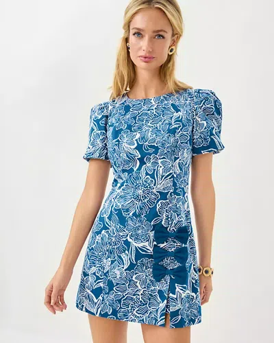 Lilly Pulitzer Lala Skirted Romper In Blue