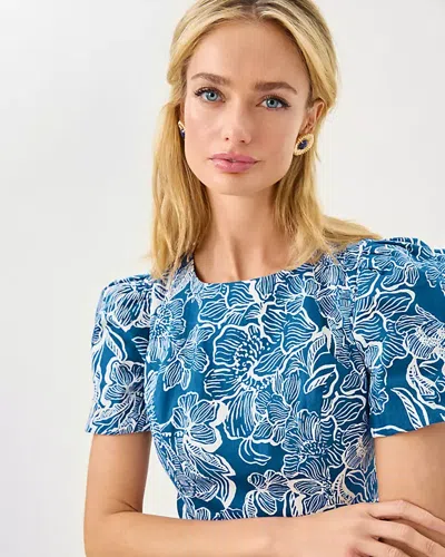 Lilly Pulitzer Lala Skirted Romper In Blue