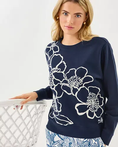 Lilly Pulitzer Ballad Cotton Sweatshirt In Blue