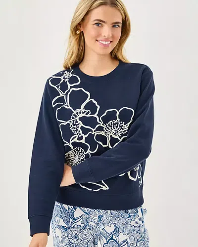 Lilly Pulitzer Ballad Cotton Sweatshirt In Blue