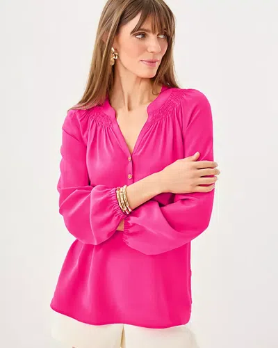 Lilly Pulitzer Elsa Silk Top In Pink