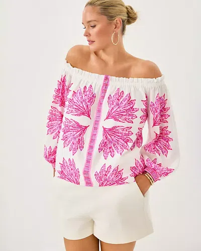 Lilly Pulitzer Kalinda Off-the-shoulder Top In White