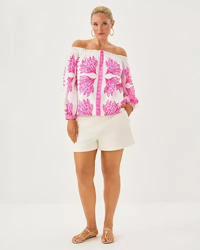 Lilly Pulitzer Kalinda Off-the-shoulder Top In White