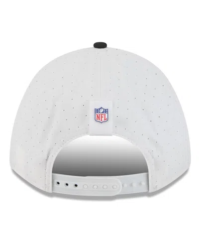 New Era Men's White/black Las Vegas Raiders 2025 Nfl Training Camp A-frame 9forty Adjustable Hat In White