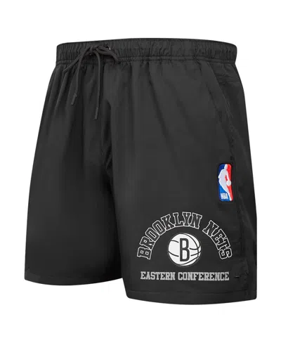 Pro Standard Men's Black Brooklyn Nets Area Code Shorts In Black