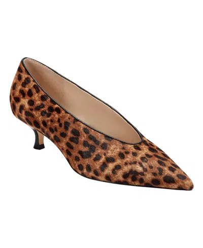 Marc Fisher Ltd Women's Cecile Kitten Heel Pumps In Animal Print