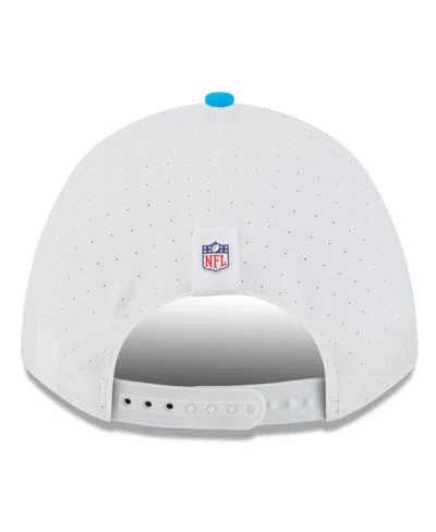 New Era Men's White/blue Carolina Panthers 2025 Nfl Training Camp A-frame 9forty Adjustable Hat In White